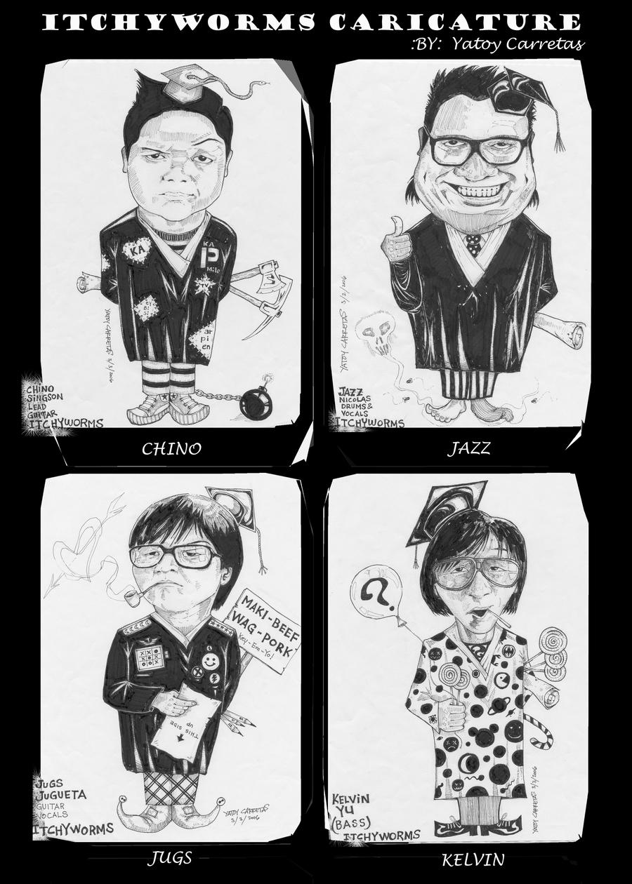 itchyworms caricature