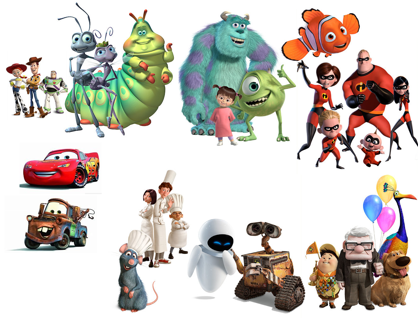 Pixar Movie Characters