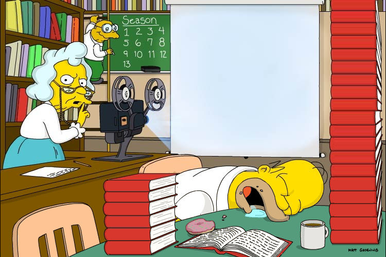 Simpsons Library Fun Homer Simpson Sleeps At A Library by happaxgamma on DeviantArt