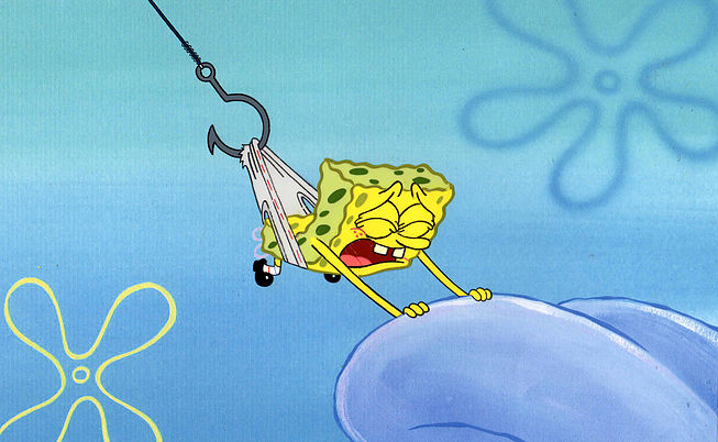 Spongebob Catching Rope Spongebob Gets The Hook by happaxgamma on DeviantArt