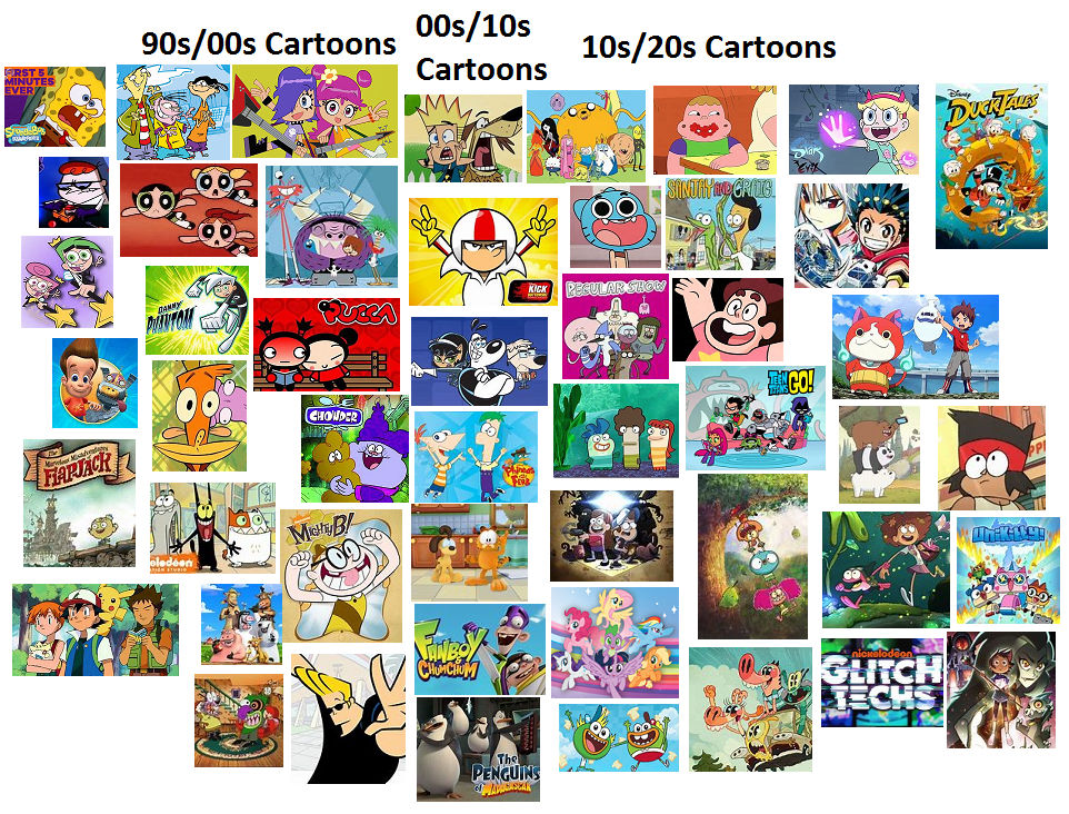 Cartoons Compared By 4 Decades by happaxgamma on DeviantArt