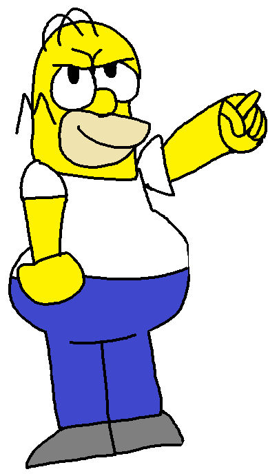 Simpson Pointing Homer Simpson Pointing by happaxgamma on DeviantArt