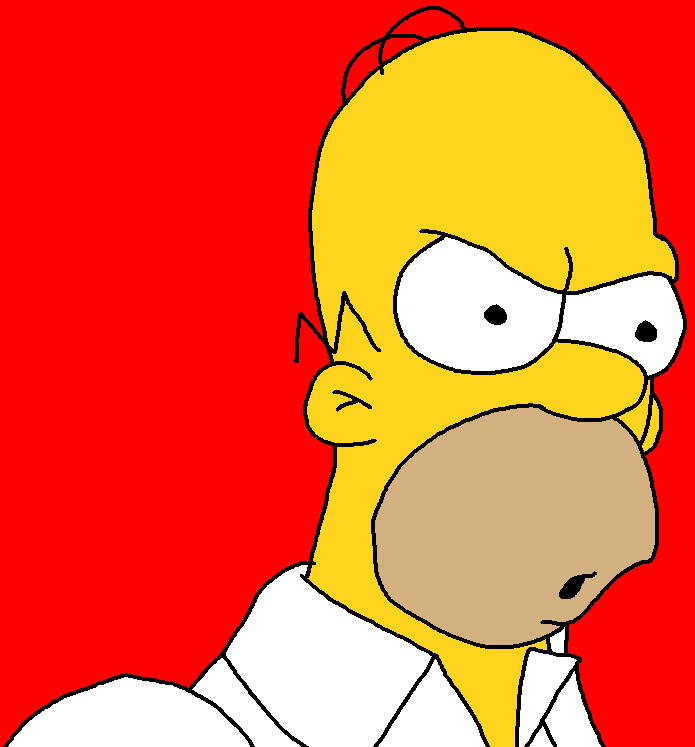 Homer Simpson Rangry Angry Homer Simpson Colored by happaxgamma on DeviantArt