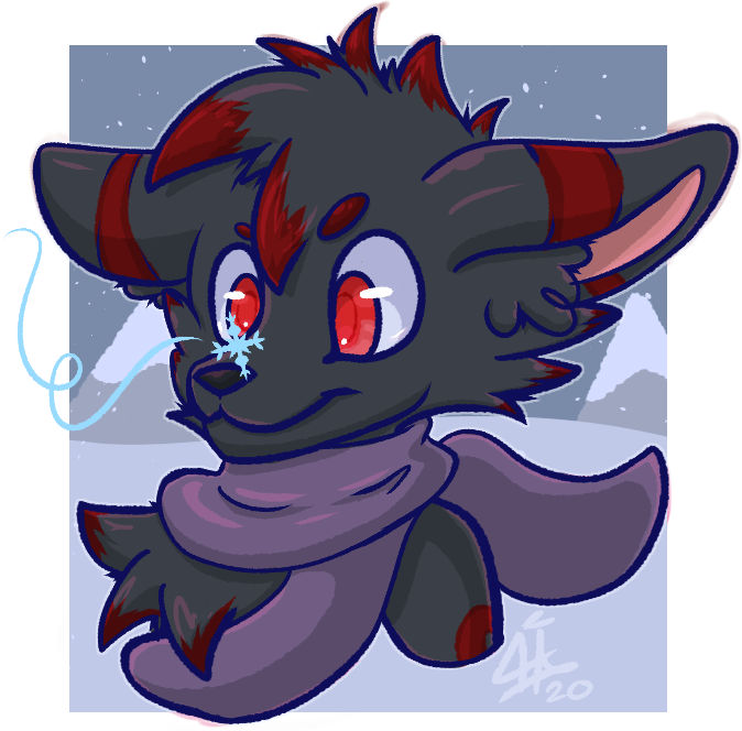 Snowflake Fox - Commission by StarrBunnyArt on DeviantArt