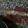 steampunk sword close up