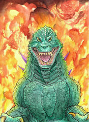 Godzilla 2000 painted