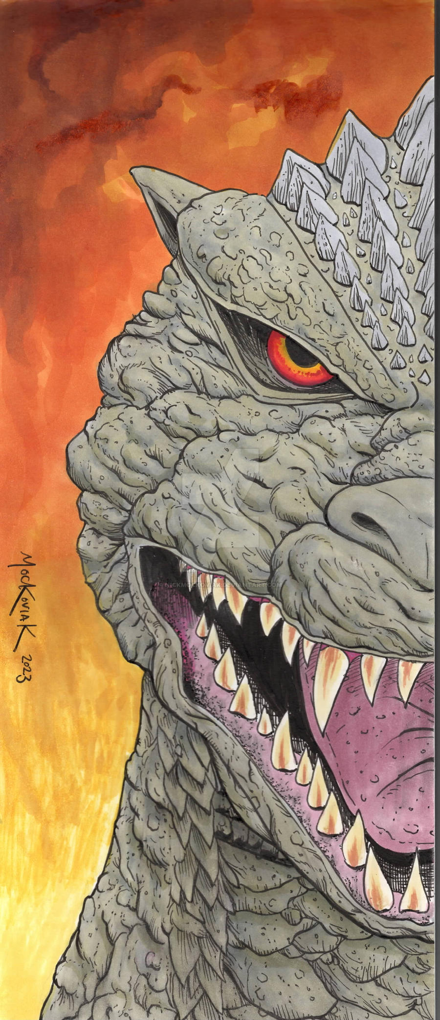 Godzilla 2004 color by NickMockoviak on DeviantArt