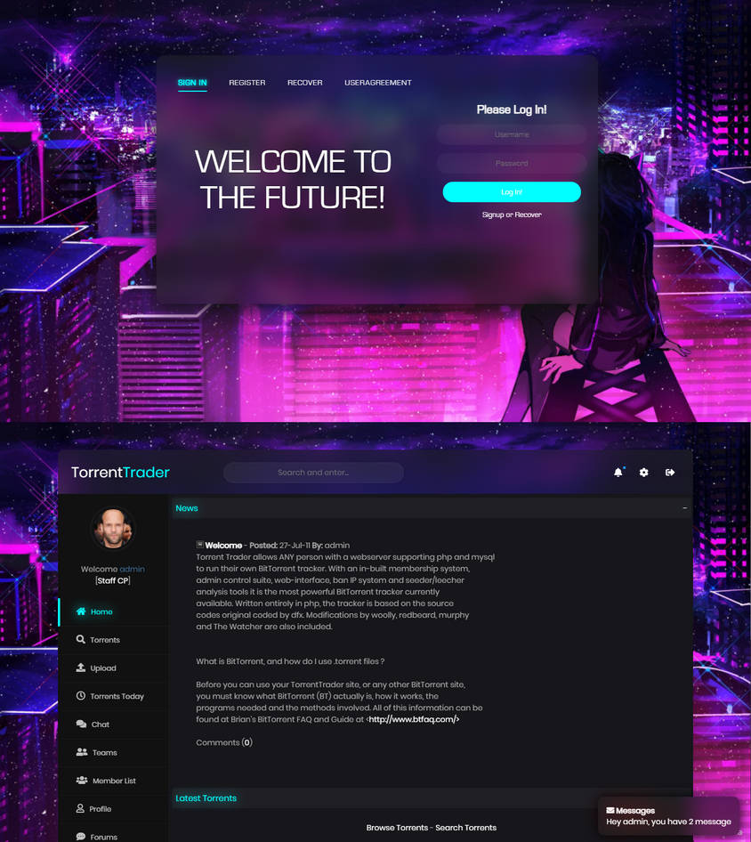 Torrent Design TorrentTrader Acrylic Design Concept Theme by GFX-AEON on DeviantArt