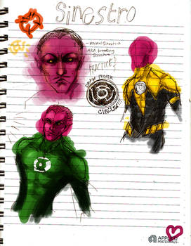 Sinestro Doodles