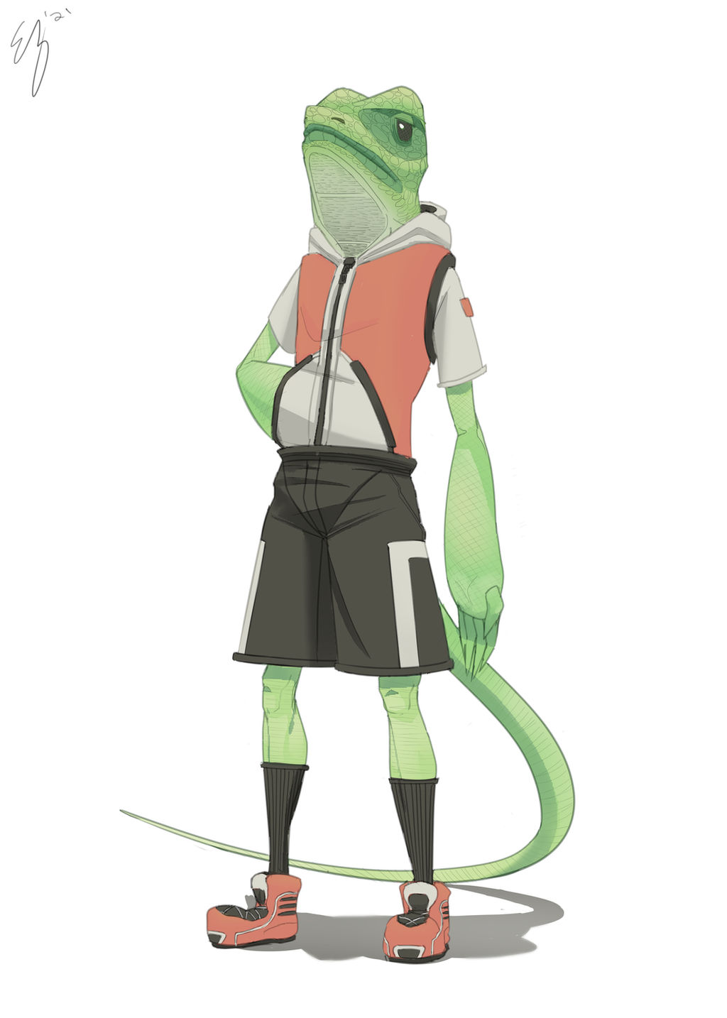 Lizard in a Hoodie