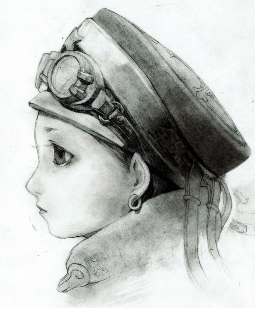 pilot girl sketch