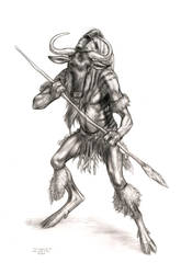 Fantasy concept: Wildebeest Warrior