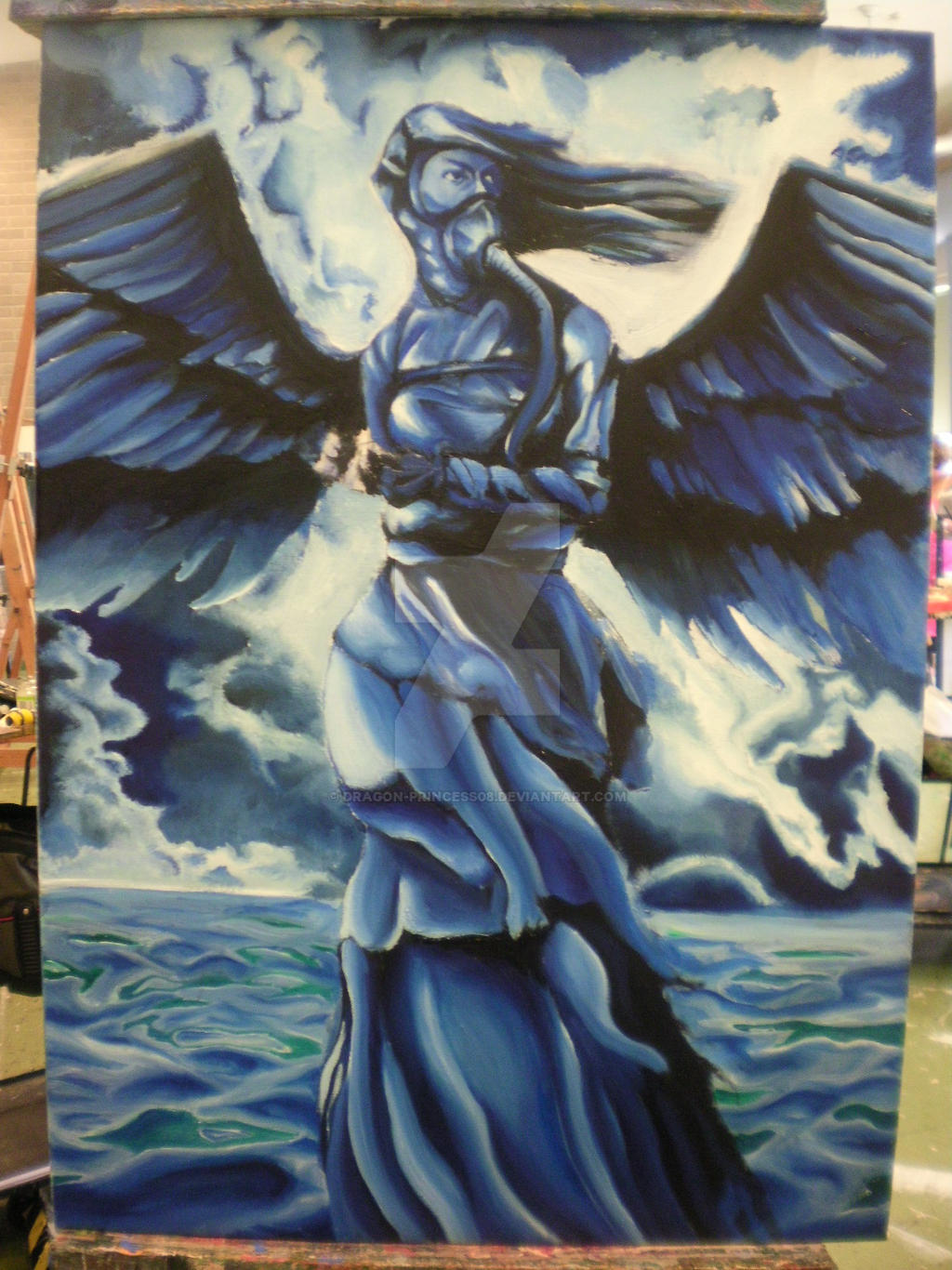 My friend's painting of a blue angel