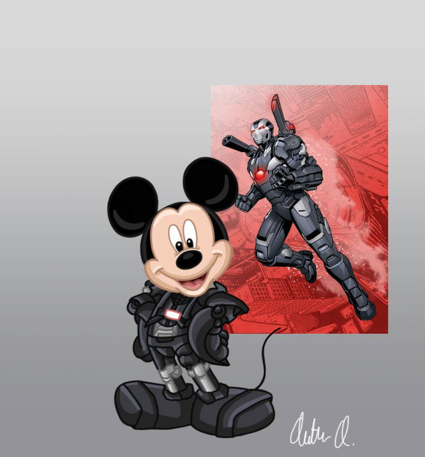 Mickey Using A Machine Mickey Mouse as War Machine by AutumnButterfly1995 on DeviantArt