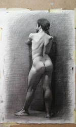 Tony long pose Charcoal