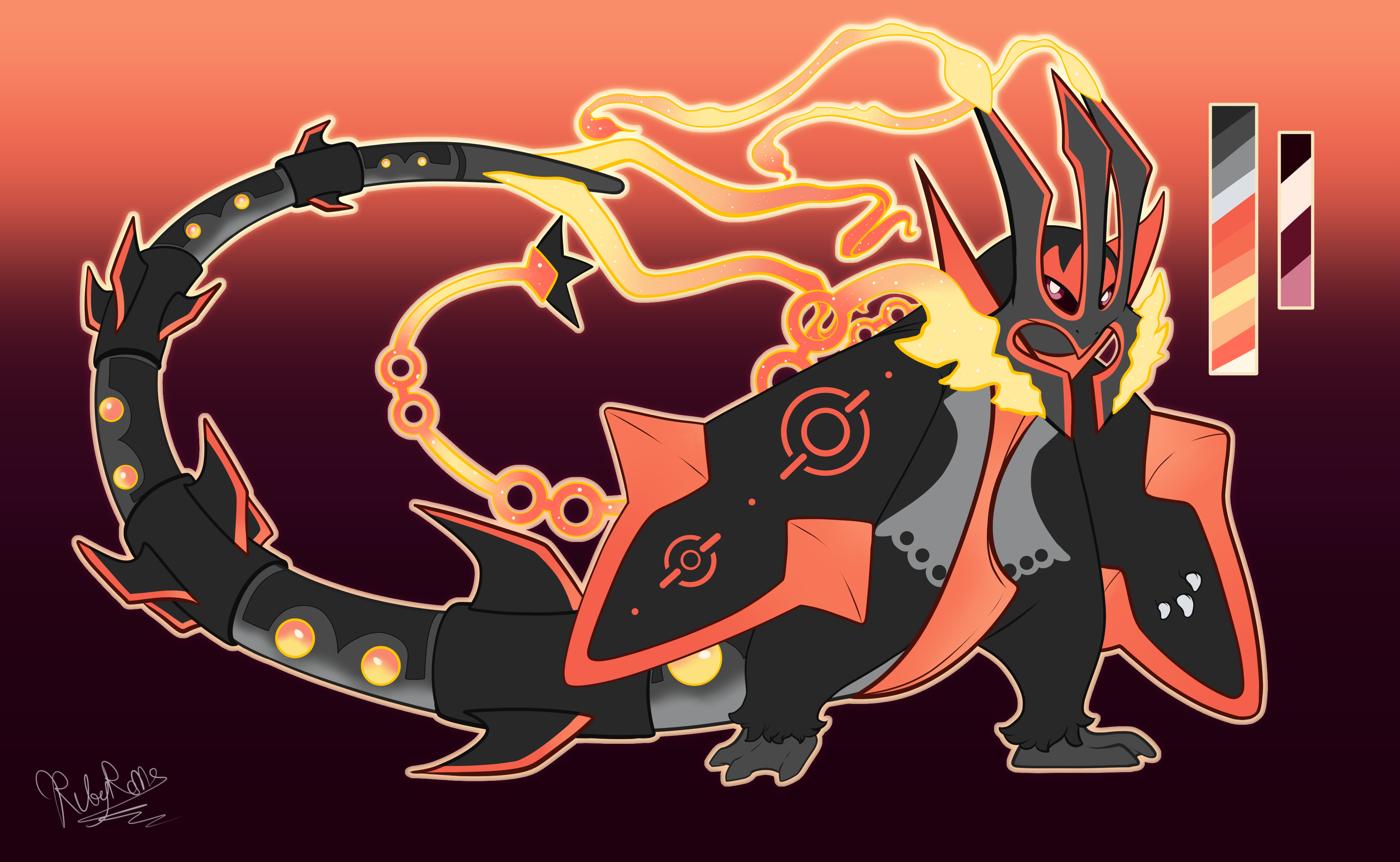 Empoleon x Mega Rayquaza Commision by RubyRome on DeviantArt