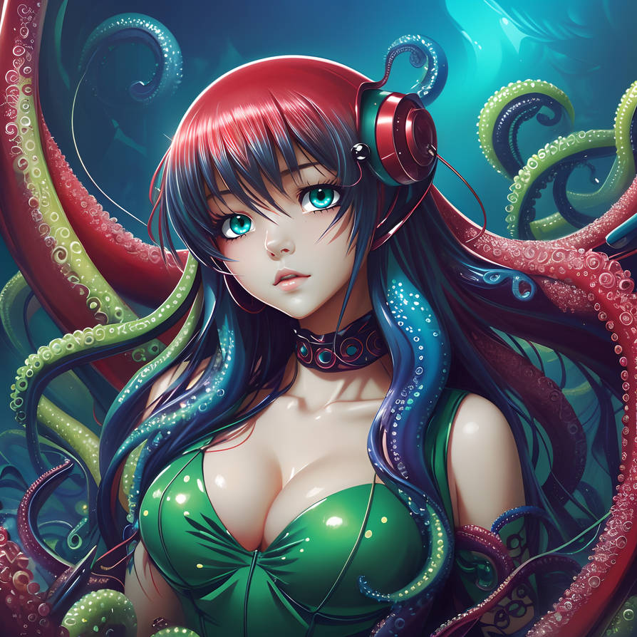 Portrait Anime Tentacle Hair by Articulator999 on DeviantArt