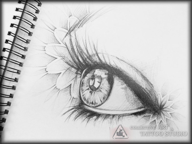 Tattoo Zanda Eye Sketch Riga Sstudio Collective Ar