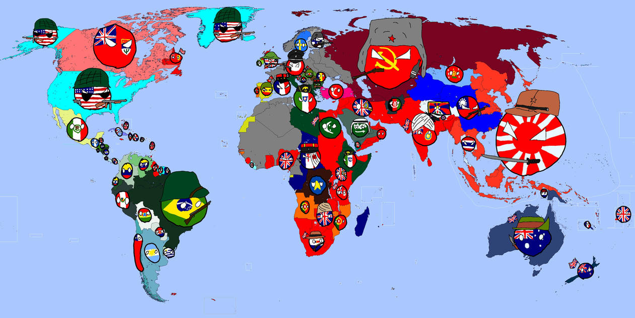 Deviantart Countryballs Map of WW2 With Countryballs by jonicor on DeviantArt