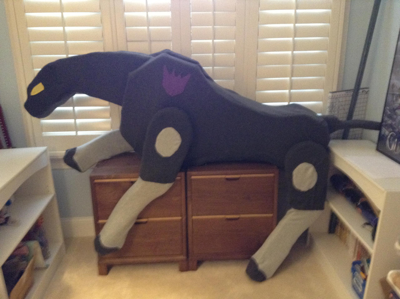 Stuffed Minecraft Ravage Life Sized G1 Ravage Plush by AuroraBluewolf on DeviantArt