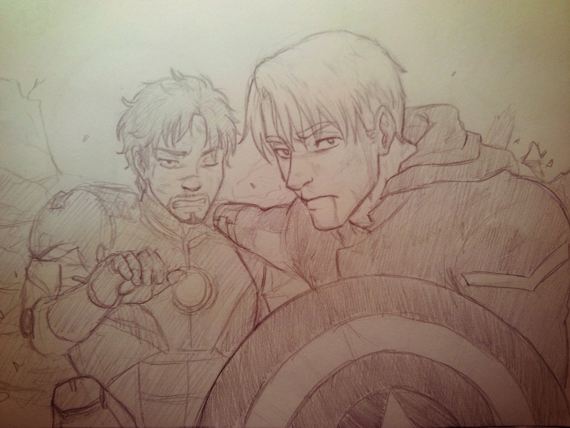 Cap and Iron Man