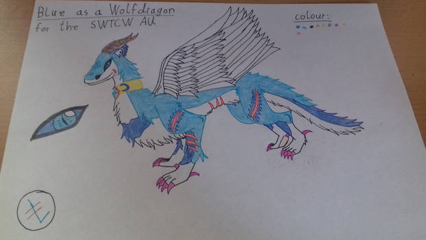 Blue as a Wolfdragon for the SWTCW AU