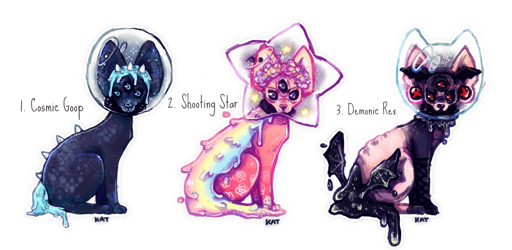 [astrosphinx-adopt] Pastel Goth Katz (OPEN-SALEEE)