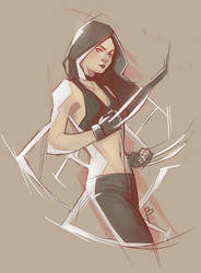 x-23 stylistic sketch fanart