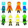 Cyan, Orange, Tsavorite, and Gold