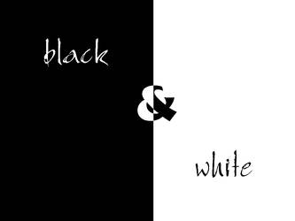 black and white