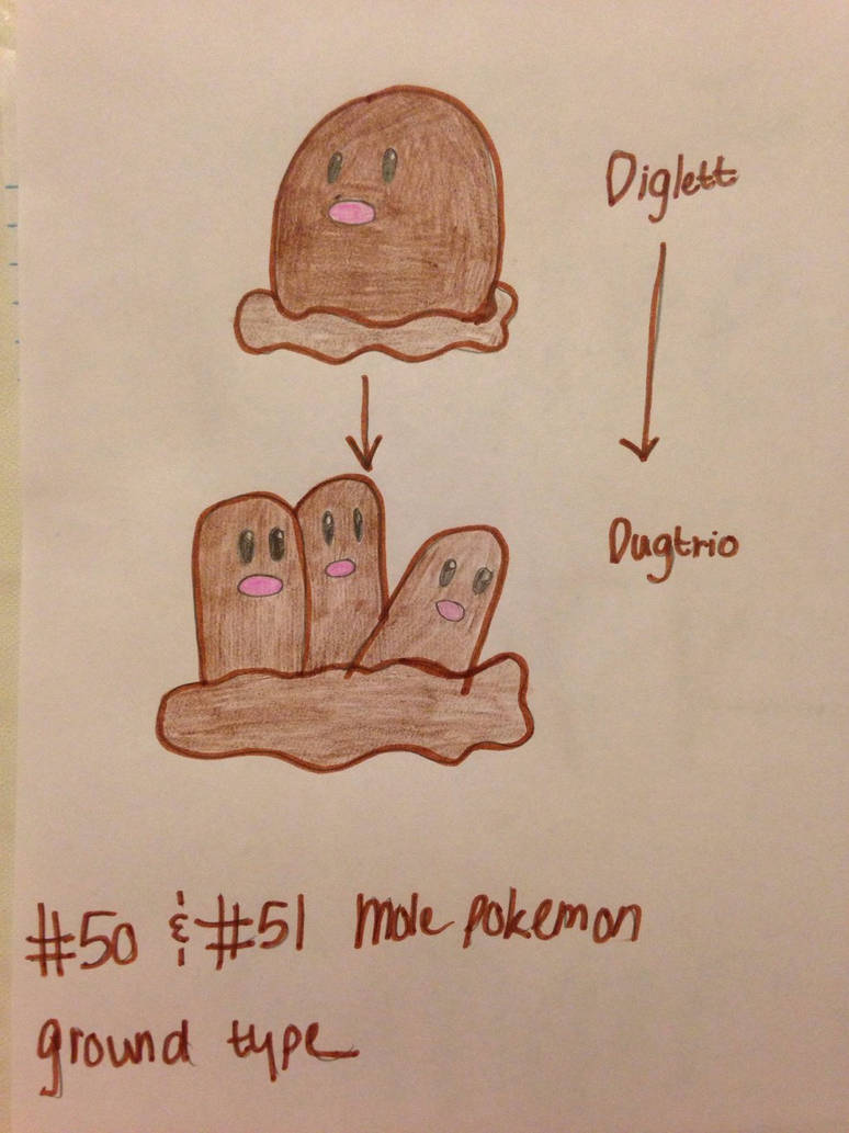 Diglett and digtrio evolution chart by quartzart17boney on DeviantArt