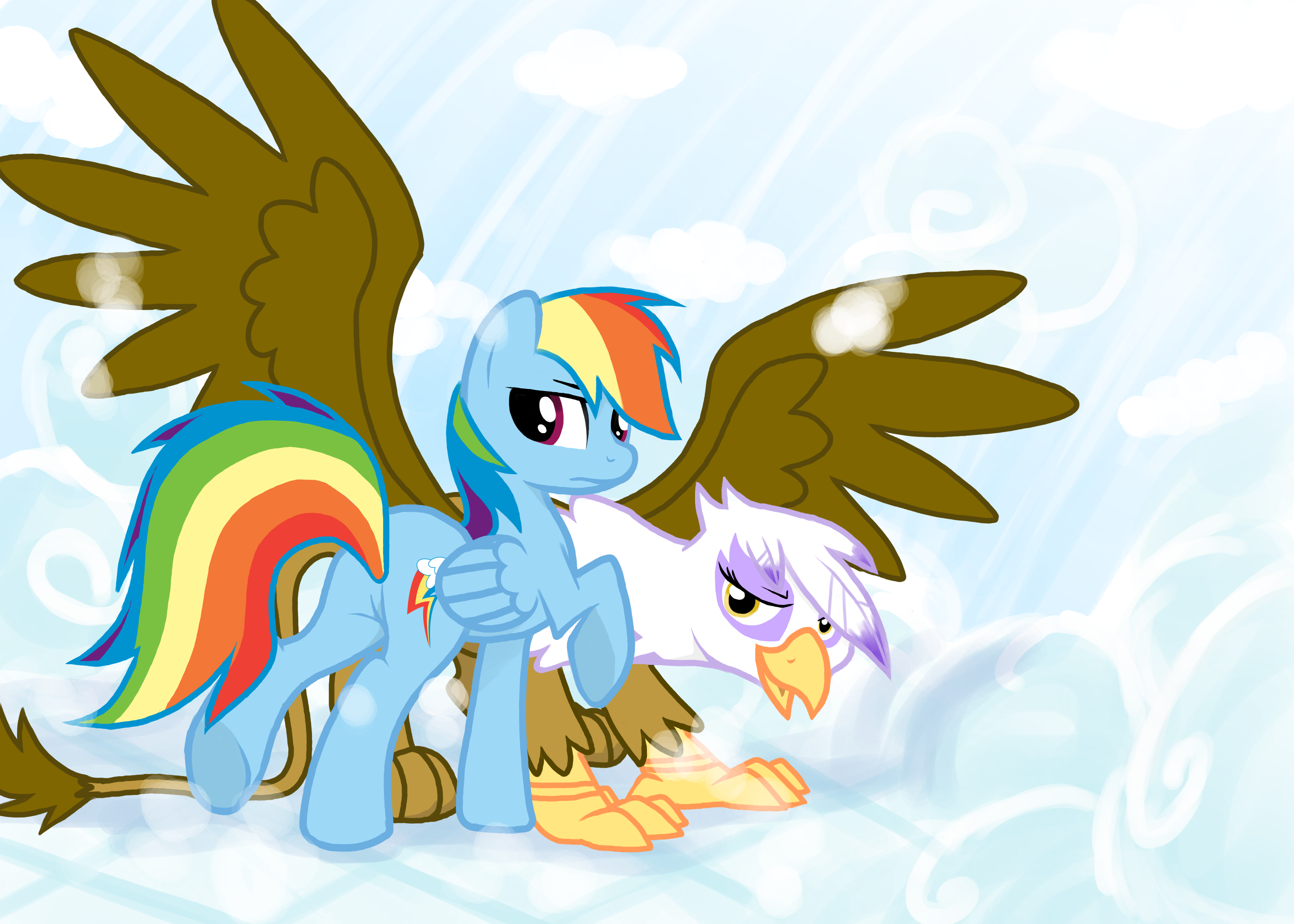 Rainbow dash and Gilda