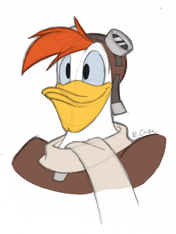 Launchpad McQuack bust sketch