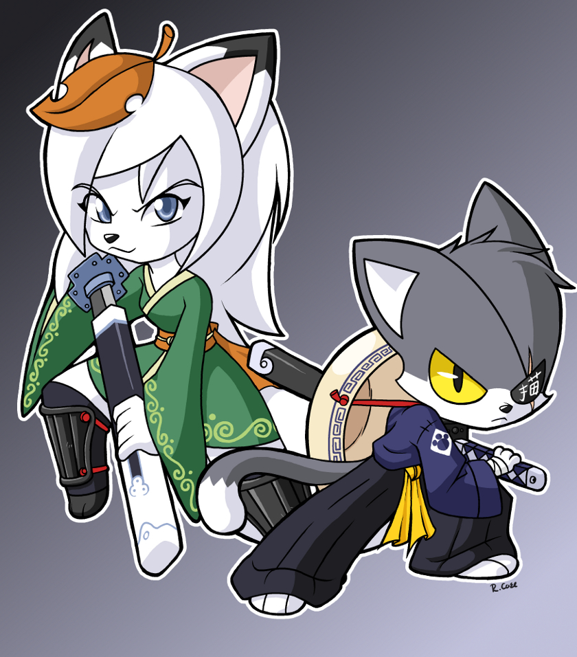 Fox and Cat Samurai