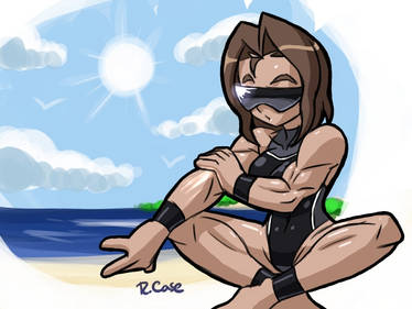 Officer Susan at the beach doodle