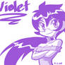 Violet half tone doodle