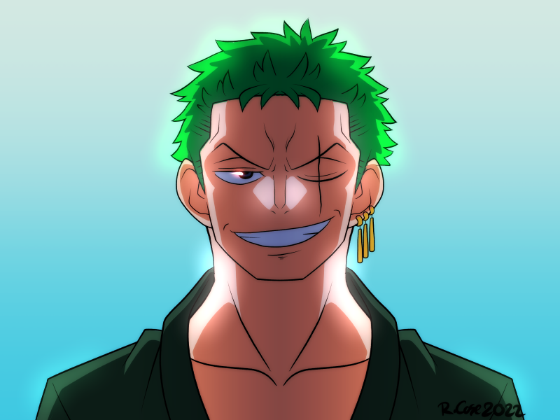 Roronoa Zoro face by Gkenzo on DeviantArt