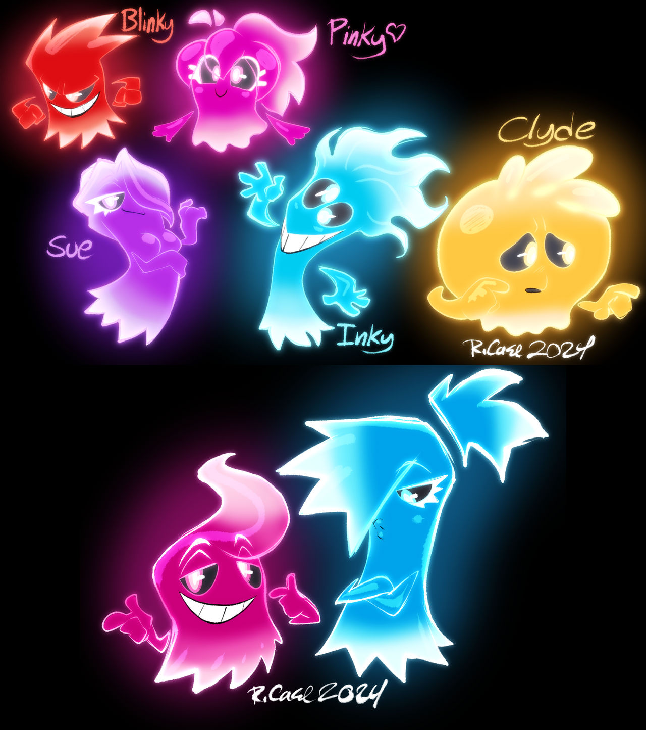 Pac Man Ghosts by rongs1234 on DeviantArt