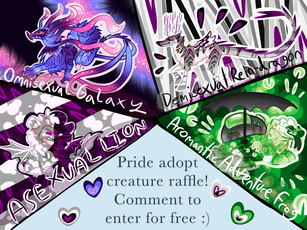 Pride Raffles OPEN Pride Adopt Creature Raffles! by AkiaNatora on DeviantArt