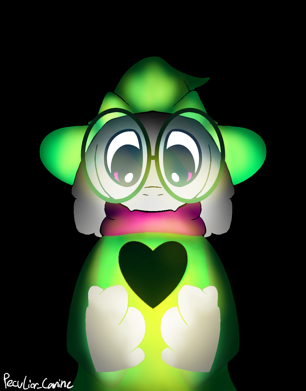 Light Ralsei Ralsei Glow (lineless) by PeculiarCanine on DeviantArt