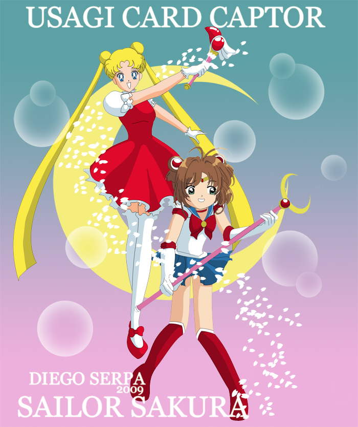 Sailor Sakura and Usagi Card C
