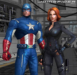 Captain America and Black Widow (MFF) by JoinSpider