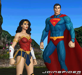 Wonder Woman and Superman by JoinSpider