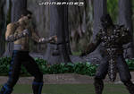 Johnny Cage vs Reptile by JoinSpider