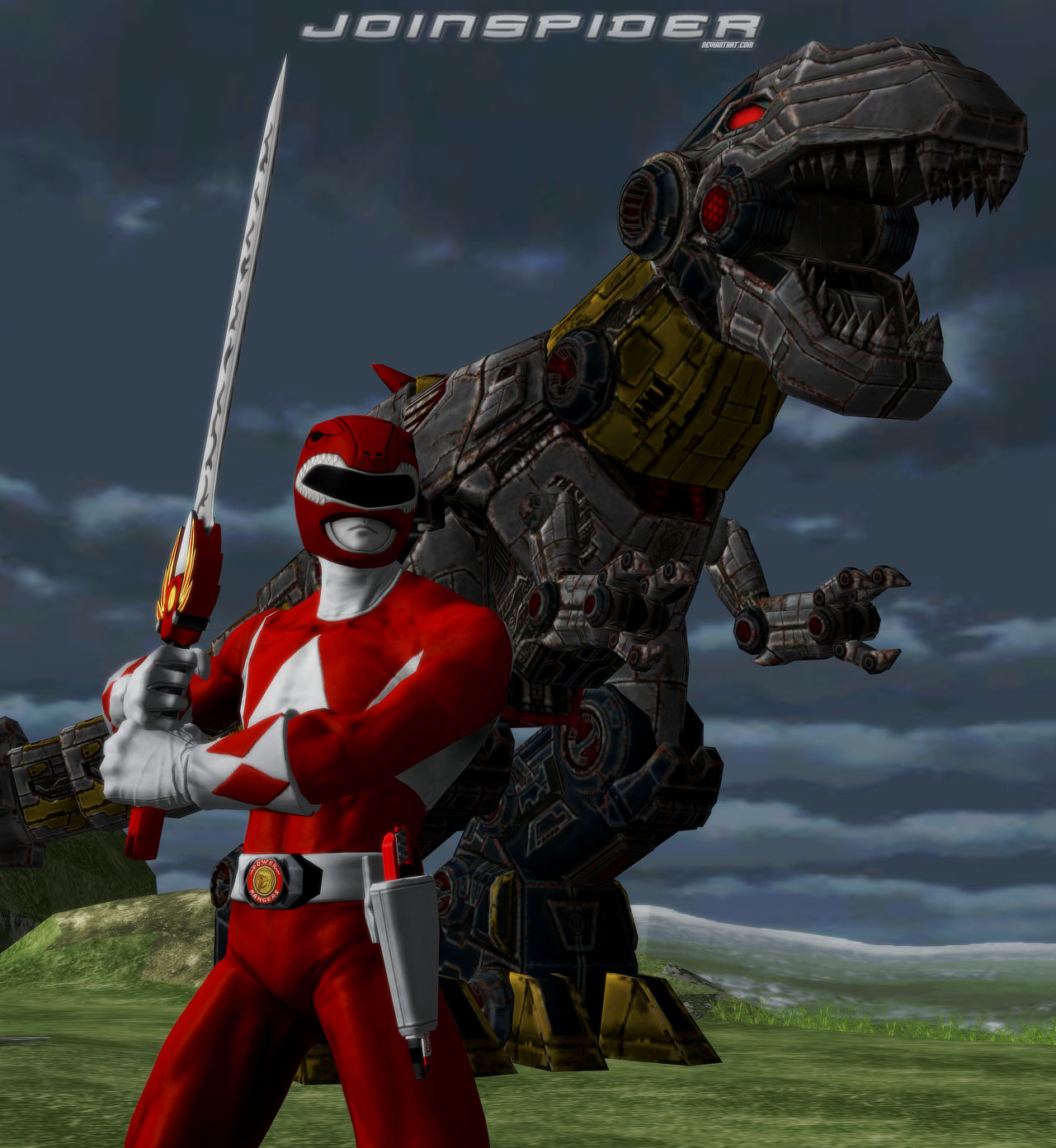 Power Ranger Grimlock Red Ranger and Grimlock by JoinSpider on DeviantArt