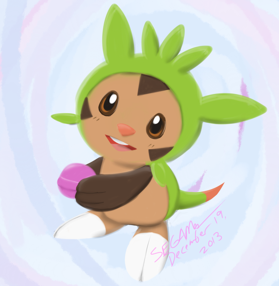 .:Pokemon:. Chespin and a Macaron