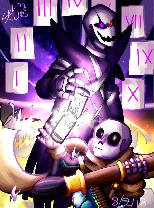 X Tale Ink Underverse- Ink Sans And X Tale Gaster by SketchingCookie on DeviantArt