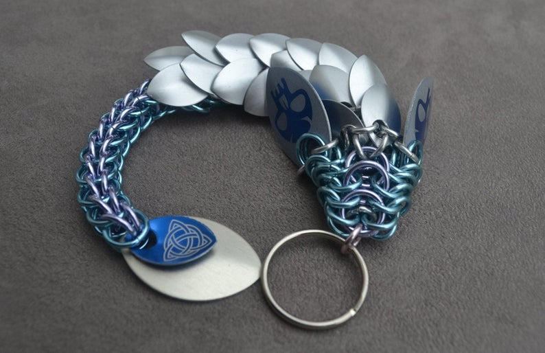Silver and Blue Chainmail Dragon ! by TheJokeBox1 on DeviantArt