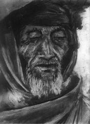 charcoal old man