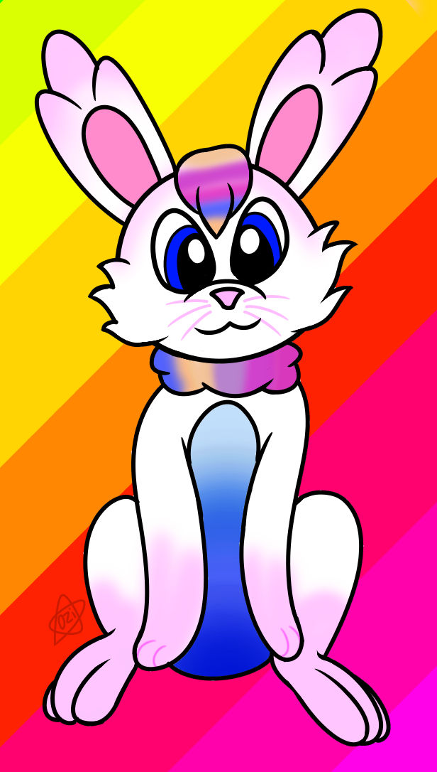 Rainbow Rabbit Deviantart Rainbow bunny by ozieluniverse on DeviantArt